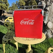 vintage 1950's Coca Cola COKE  Ice Chest Picnic Cooler Acton Mfg. Bottle opener