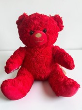 Build A Bear Workshop, BAB,Red Rose,Floral,Valentine  s 14" Plush Teddy Bear Love