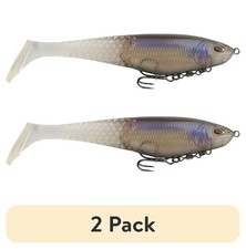(2 pack) Berkley PowerBait® CullShad Fishing Bait, Ghost Morning Dawn, 8 in