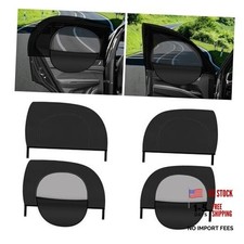 4PCS Zipper Car Window Shades for Side Window,Mesh  Blackout Car Windows