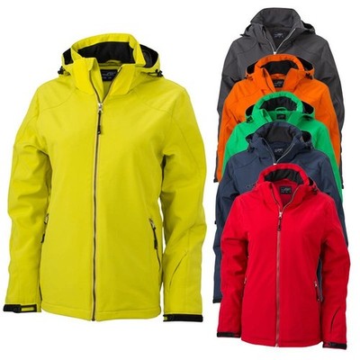 Damen Softshell Wintersportjacke,gefüttert,warm,wasserdicht | James & Nicholson