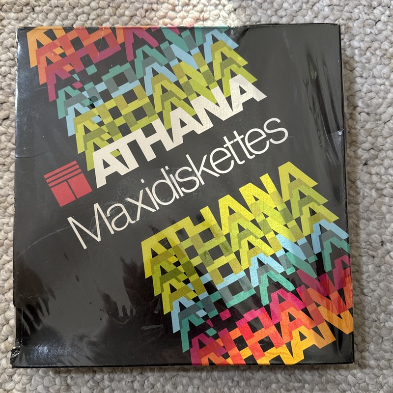 SEALED BOX! Box of 10 Athana 8" Maxidiskettes - Unopened, In Plastic, RARE!