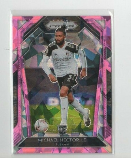 2020-21 Prizm Premier League Cracked Pink Ice Prizm Michael Hector #290 RC