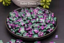 Ruby Zoisite Star Carving