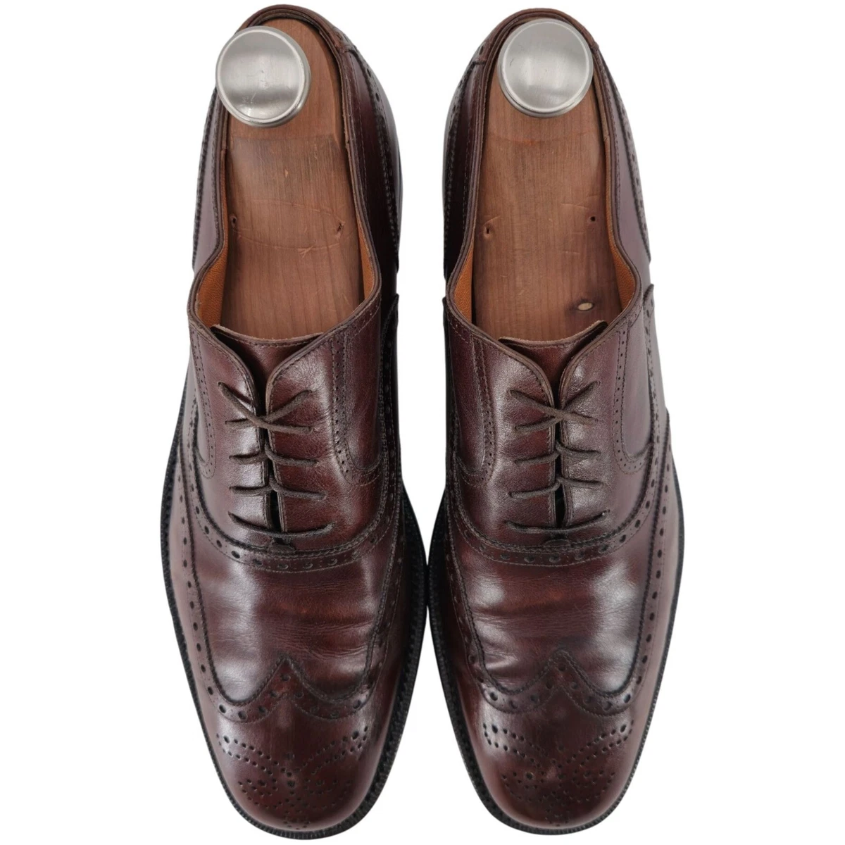 Salvatore Ferragamo Brown Wingtip Dress Shoes for Men for 