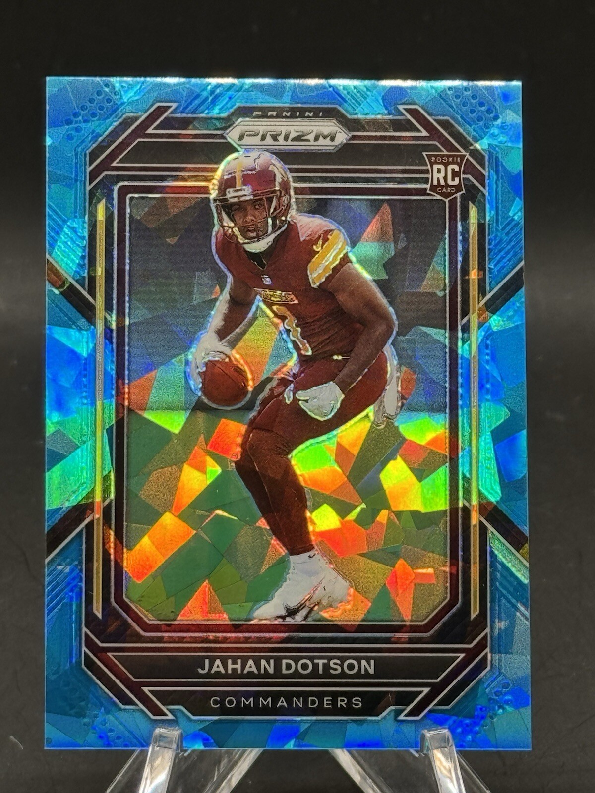 2022 Prizm Jahan Dotson Blue Cracked Ice /99 RC Rookie #312 Eagles Rookie RC