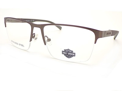 Harley Davidson Lesebrille halbrandlos gunmetal mit grauen Armen HD00010 009