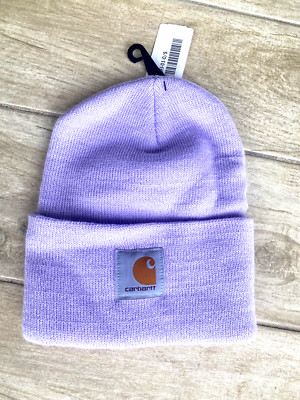 Carhartt Beanie Hat Cap Light Purple Outdoors Work Wear Knit Winter Adult NEW