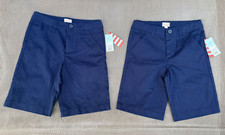 NEW LOT of 2 CAT and JACK Boys School Uniform shorts NAVY BLUE cotton blend 12