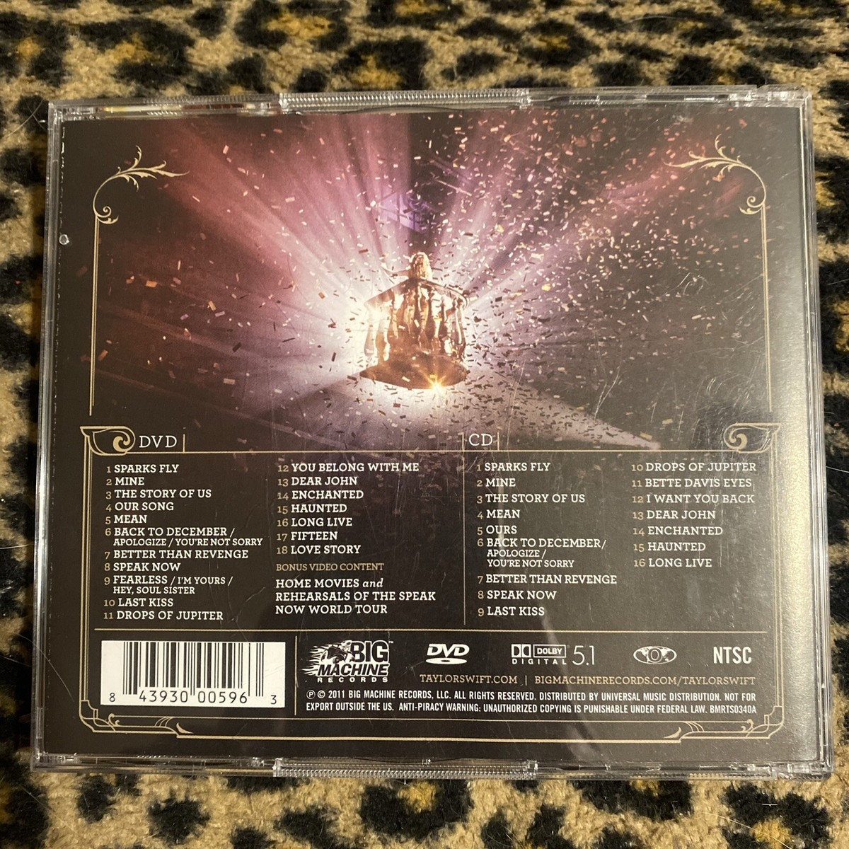 Speak Now World Tour Live by Taylor Swift (CD, 2011) 2 Disc Set