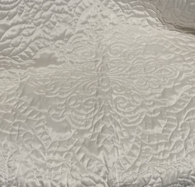 Martha Stewart Macys Lush Embroidery 2 Standard Shams Ivory Polyester Cotton