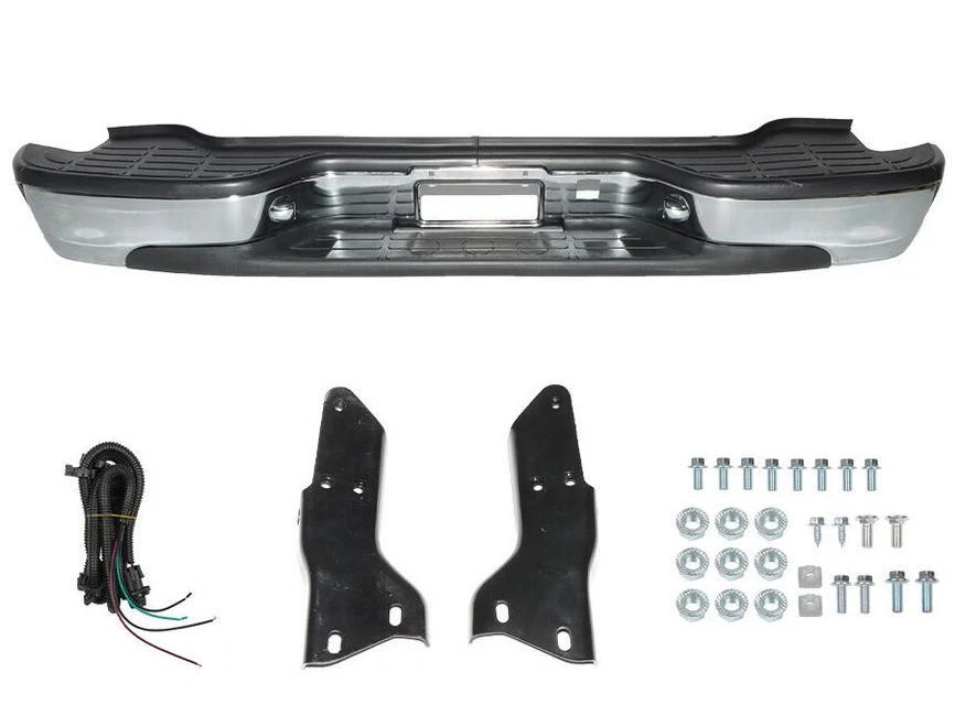 Chrome Rear Bumper Fit For 2000-2006 Chevy Suburban 1500 Tahoe GMC Yukon XL - Image 2 of 4