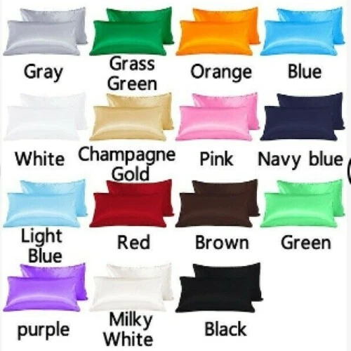 Funda de almohada 100 % pura seda morera para cabello estándar Queen fundas con cremallera ropa de cama Foto 2 de 4