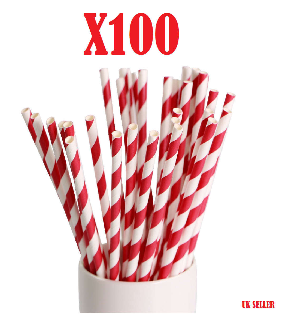 120X Paper Party Straw Drinking Straws 100Biodegradable ECO FRIENDLY