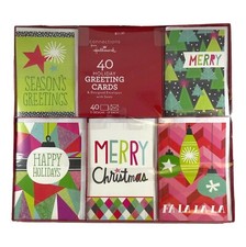 Hallmark Christmas Holiday Cards Box of 40, 5 Styles with Envelopes, Seals NIB