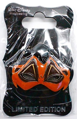 NEW 2017 Walt Disney Imagineering WDI Villains Mask Scar Lion King Pin LE 300