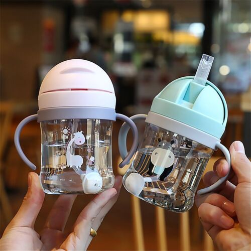 Bottle Child Learning Cup Sippy Cups with Straw Gravity Ball Handle Feeding Cup - Foto 1 di 12