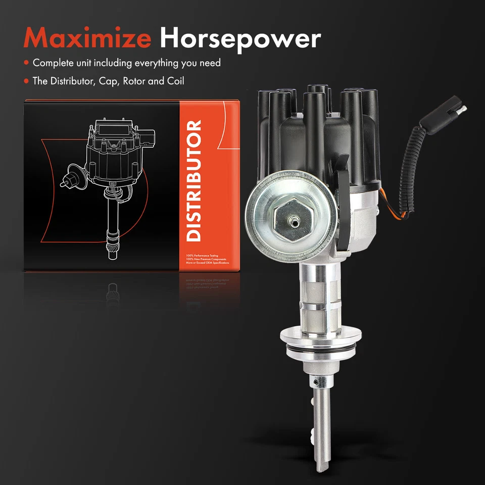 Distribuidor de encendido con tapa y rotor para Chrysler Town & Country Plymouth Duster Foto 2 de 4