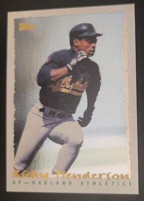 1995 Topps Cyberstats Rickey Henderson #335 - Spectralight Foil - 10+ Ship FREE!
