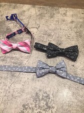 Lot Of 3 Men  s Bowties 1 Silk-2 Polyester  2new- 1 Pre-owned  sales final 