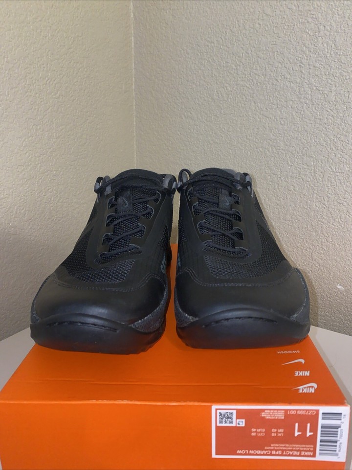 Nike React SFB Carbon Low Shoes Size 11 Triple Black CZ7399001 Box No