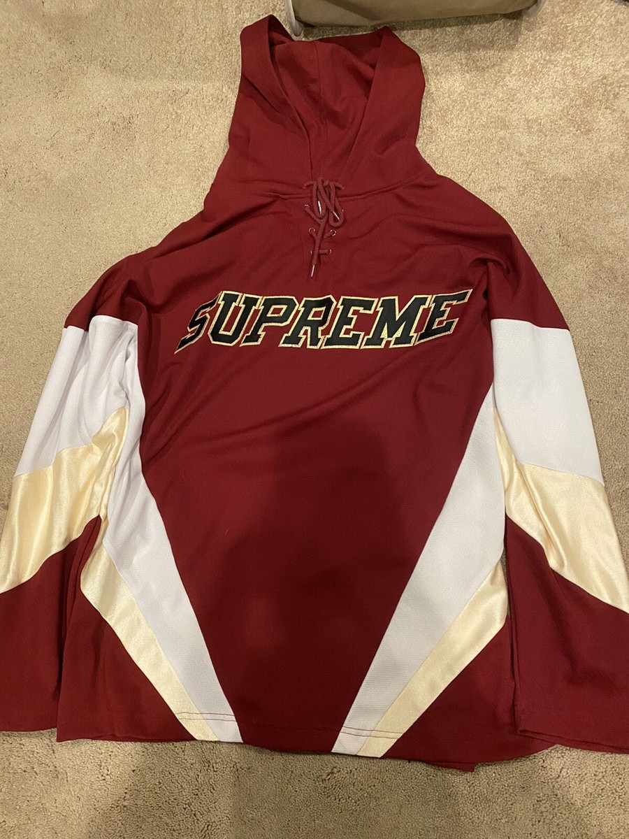 SUPREME Hooded Hockey Jersey Burgundy XL | eBay SUPREME Hooded Hockey Jersey Burgundy XL | eBay