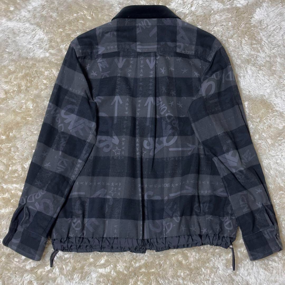 SACAI 23ss eric haze blouson Check Black Cotton Men's 1 Ship