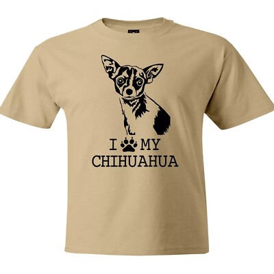 I Love My Chihuahua T-Shirt Chihuahua Dog Tee Gift Fur Mama I Love