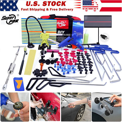 PDR Car Body Dent Puller Glue Gun Tool Paintless Hail Damage Remover Repair Kit