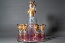 Set costituito da brocca e 6 bicchieri stile liberty 1930