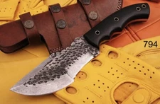 handmade Damascus steel V42 Military hunting tracker fixed blade survival knife