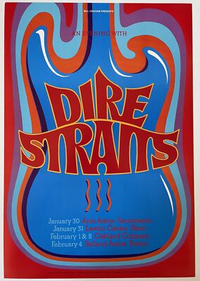 Dire Straits Concert Poster California 1992 BGP-53