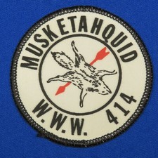 Boy Scout Musketahquid Lodge 414 R4.5  Arrow Points Down OA Patch MA 256C2