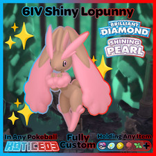 ✨ Shiny LOPUNNY 6IV ✨ Pokemon Brilliant Diamond and Shining Pearl lv100 +EVs