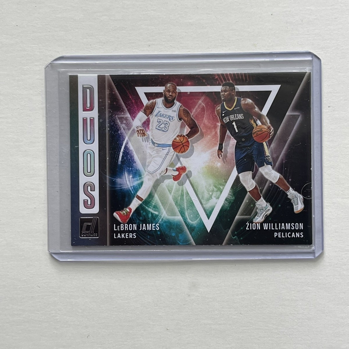 Panini Donruss 2021-22 Duos LeBron James Zion Williamson Lakers