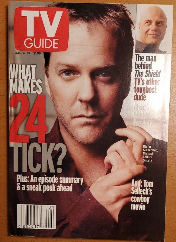 TV GUIDE 4-10 JAN 2003 ISSUE - KEIFER SUTHERLAND "24" COVER - NO MAILING LABEL!