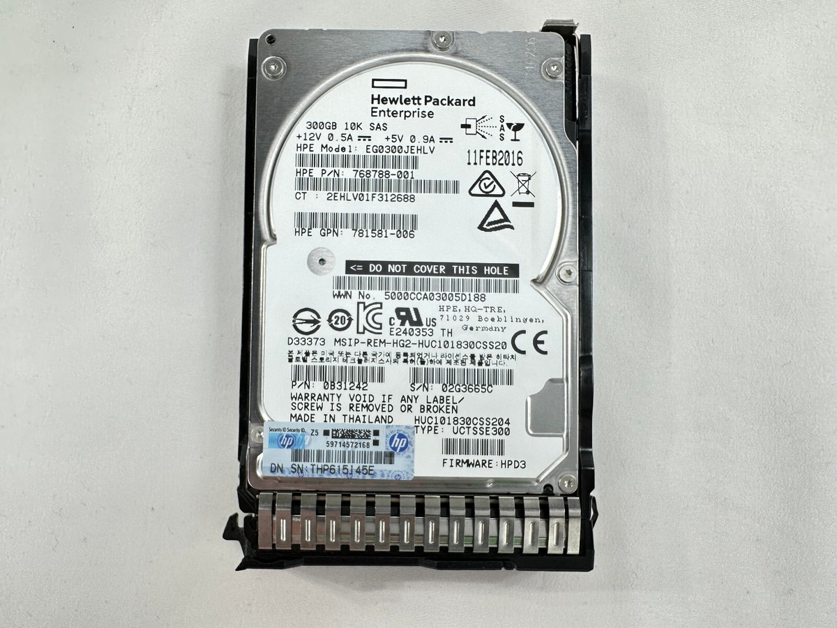 300GB SAS 10K com: HDD HP HPE 2.5in Enterprise 6G SFF 2.5 10kRPM