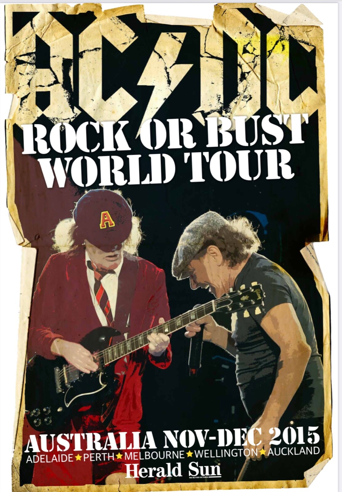 AC/DC Music group poster, rock, pop, rap, speakers, drums guitars ...