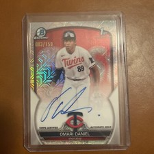 Omari Daniel 2023 Bowman Chrome 1st MoJo /150 Auto
