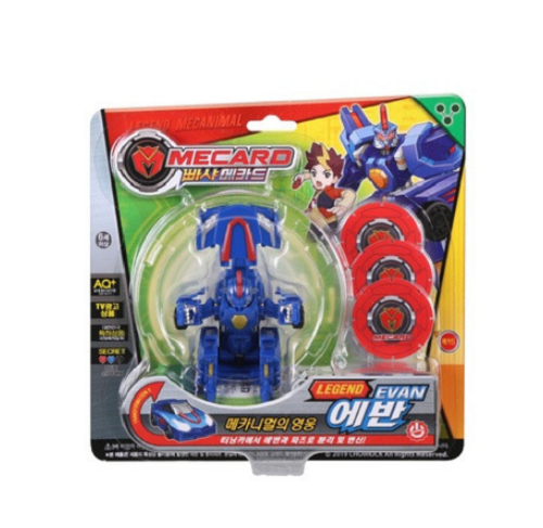 BBASHA Mecard LEGEND EVAN Blue Transforming Robot Turning Car