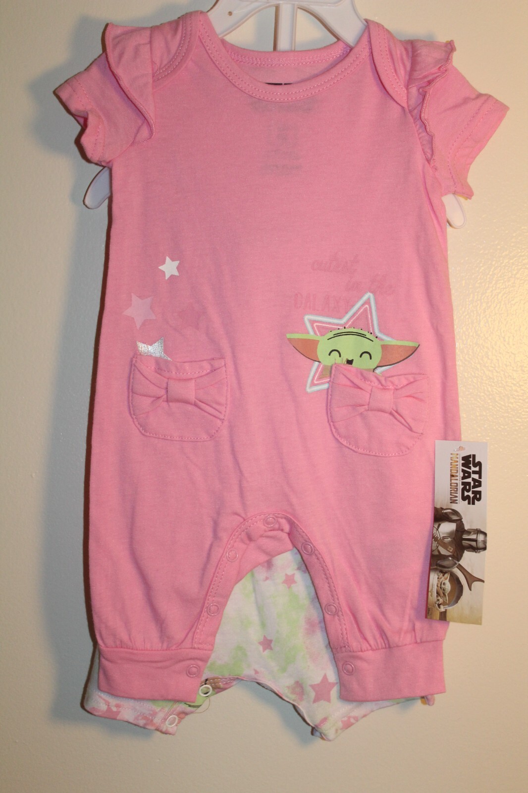 Baby Yoda Infant Girl's Romper Set (2) one piece outfits Size 3 months