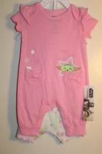 Baby Yoda Infant Girl's Romper Set (2) one piece outfits Size 3 months