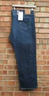 Mens Levi 502 Slim Tapered Jeans Classic Stretch Dark Blue 50" Waist 32" Leg New