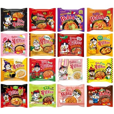 Samyang Korean Buldak Spicy Hot Ramen Noodles Variety Pack 10 Different Flavors