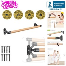Versatile Wall-Mounted Ballet Barre with 5 Ad...