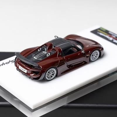 DMH x BCP 1:64 Burgundy red Porsche 918 Hardtop Resin Car Model | eBay
