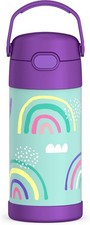 THERMOS FUNTAINER Rainbows 12 Ounce Kids Insulated Water Bottles with Straw