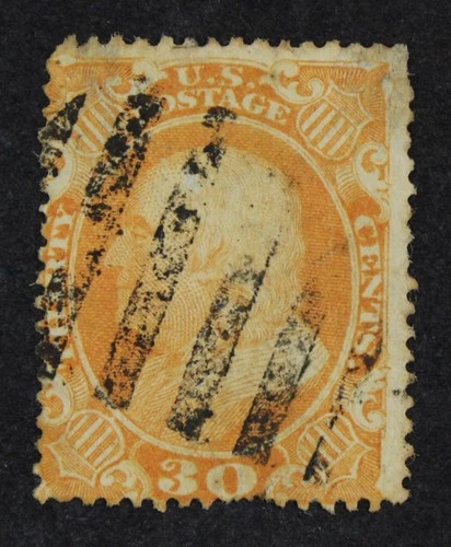 CKStamps: US Stamps Collection Scott#38 30c Franklin Used Small Thin CV$425