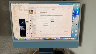 Apple iMac 24 Zoll (256GB SSD, Apple M1, 3,20GHz, 8GB, 8-Core GPU) Blau