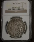 1892 CC Morgan Dollar F15  NGC Graded Coin   Lot 5209